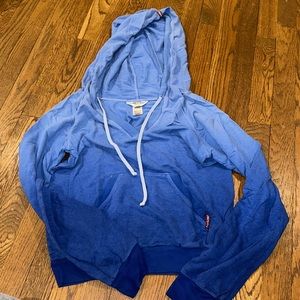 Hard tail lightweight hoodie ombré blue